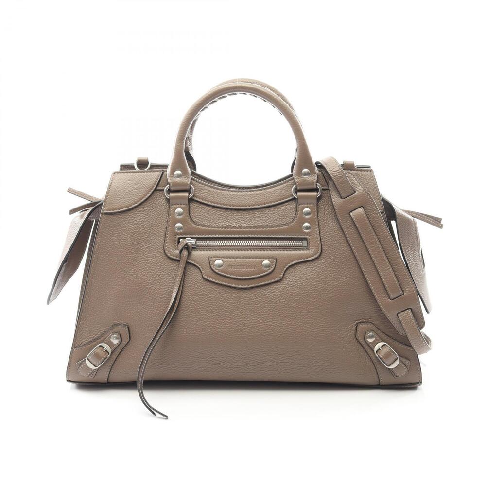Balenciaga Neo Handbag Leather Beige